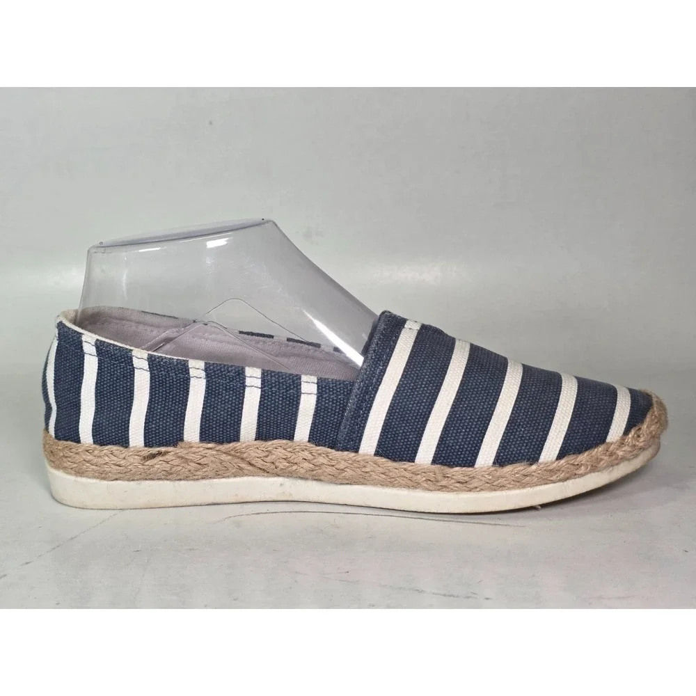 Esprit Ellery Women's Espadrille Size 7 M Navy White Slip On Moccasin Shoes‎